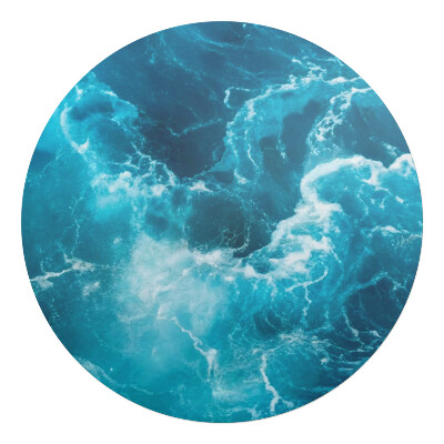 Podkładka pod krzesło obrotowe okrągła Morskie fale w ruchu