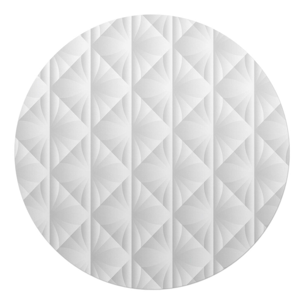 Mata na podłogę pod krzesło okrągła Geometryczny wzór 3D