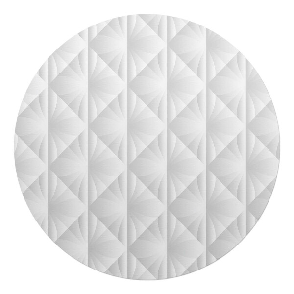 Mata na podłogę pod krzesło okrągła Geometryczny wzór 3D