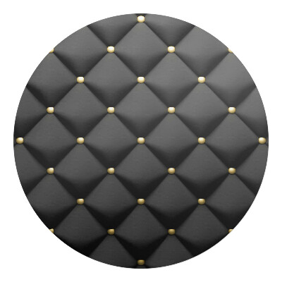 Podkładka pod krzesło obrotowe okrągła Pikowany wzór z guzikami