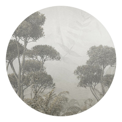 Podkładka pod krzesło okrągła Subtelny las tropików