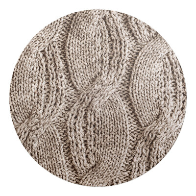 Mata na podłogę pod krzesło okrągła Pleciony wzór swetra
