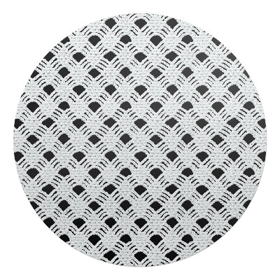 Mata pod krzesło okrągła Ażurowy wzór siatki