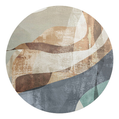 Podkładka pod krzesło okrągła Abstrakcyjne fale