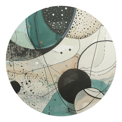 Podkładka pod krzesło obrotowe okrągła Abstrakcyjne koła