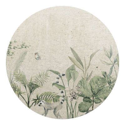Podkładka pod krzesło obrotowe okrągła Egzotyczna dżungla
