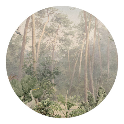 Podkładka pod krzesło obrotowe okrągła Leśna panorama