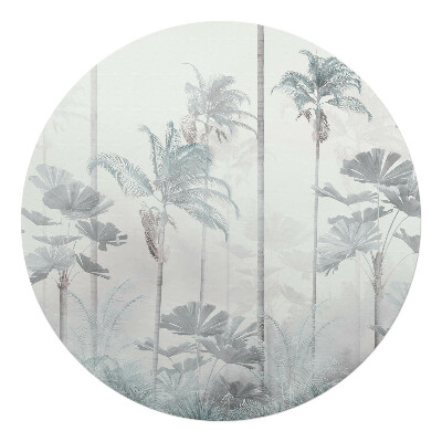 Podkładka pod krzesło okrągła Delikatna dżungla