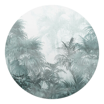 Mata na podłogę pod krzesło okrągła Tropikalna mgła