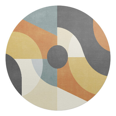 Podkładka pod krzesło okrągła Geometryczne łuki