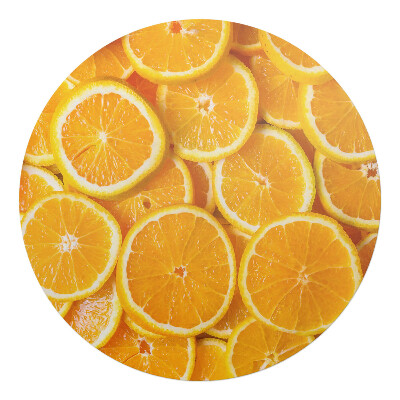 Mata na podłogę pod krzesło okrągła Plastry cytrusów