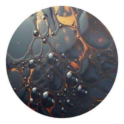 Mata pod krzesło okrągła Płynne bąbelki