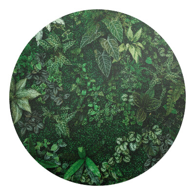 Podkładka pod krzesło obrotowe okrągła Liściasta ściana