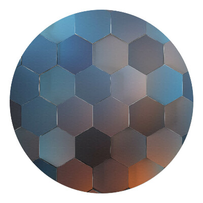 Podkładka pod krzesło okrągła Hexagonal gradient