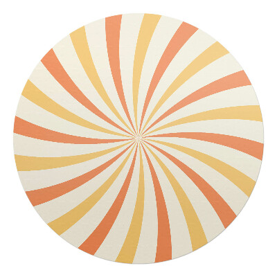 Podkładka pod krzesło okrągła Wirujące pasy retro