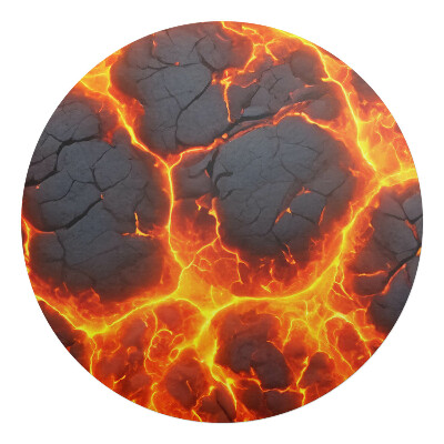 Mata na podłogę pod krzesło okrągła Pęknięcia lawy