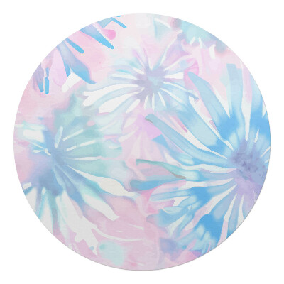 Podkładka pod krzesło okrągła Kwiatowy akwarelowy wzór