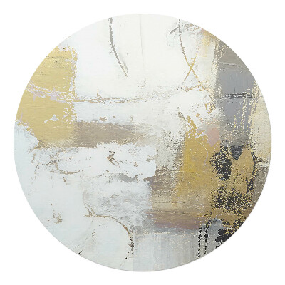 Mata na podłogę pod krzesło okrągła Abstrakcyjna faktura