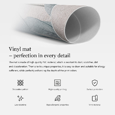 Mata pod fotel biurowy okrągła Kolor Ivory