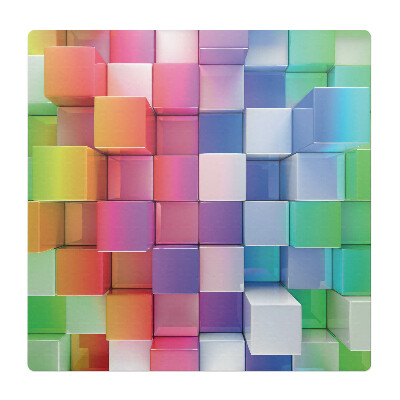 Mata pod krzesło Kolorowe sześciany 3D