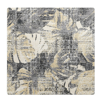 Mata pod fotel ochrona paneli Liście retro vintage