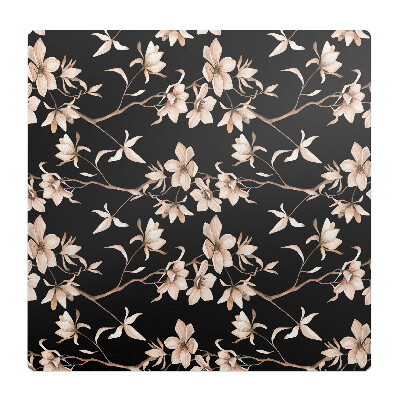 Mata na podłogę pod krzesło Kwiatowy wzór vintage