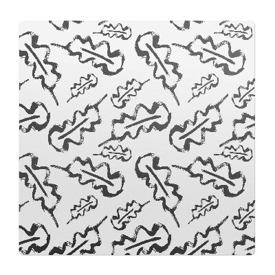 Mata pod fotel biurowy Liście w abstrakcji