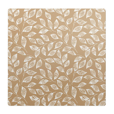 Mata na podłogę pod krzesło Liście na gałązkach