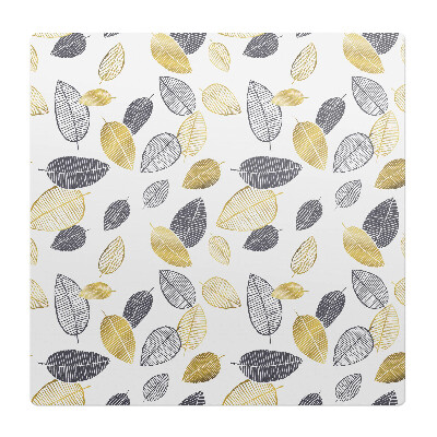 Podkładka pod krzesło obrotowe Liściasty wzór retro