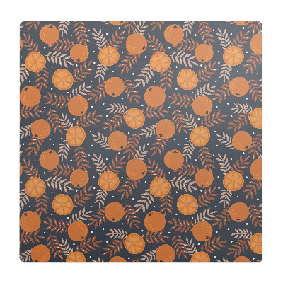 Mata pod fotel ochrona paneli Pomarańcze i liście