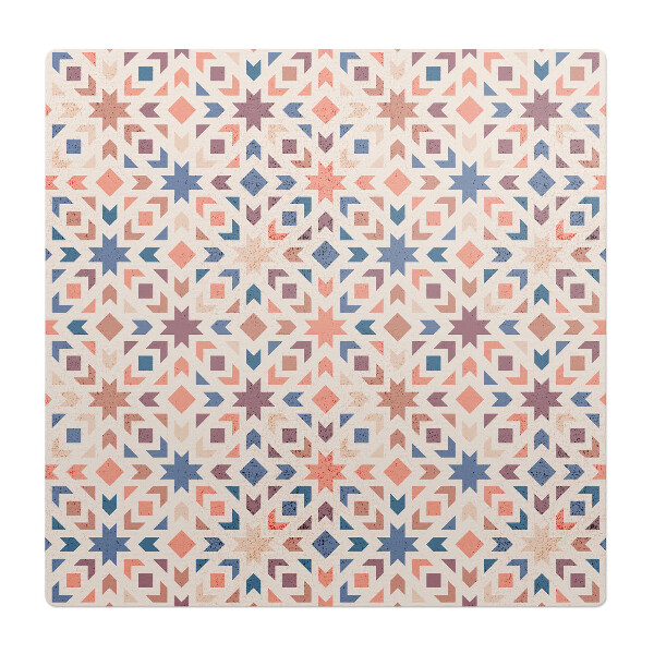 Podkładka pod krzesło obrotowe Geometryczny wzór retro