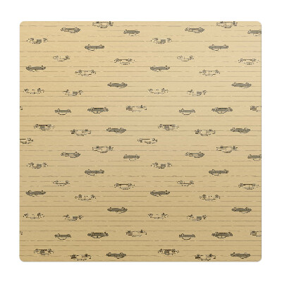 Podkładka pod krzesło obrotowe Samoloty retro wzór