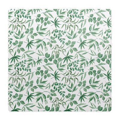 Mata pod fotel biurowy Liściasty wzór