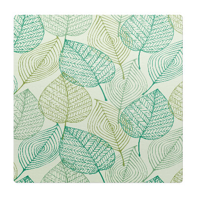 Podkładka pod krzesło obrotowe Liście we wzory