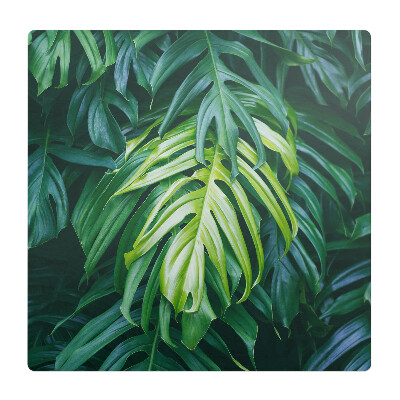 Podkładka pod krzesło obrotowe Tropikalne liście