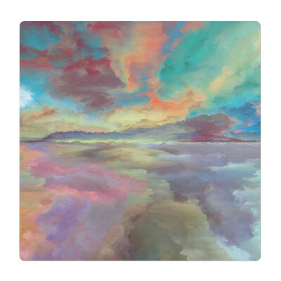 Podkładka pod krzesło obrotowe Chmury w pastelach