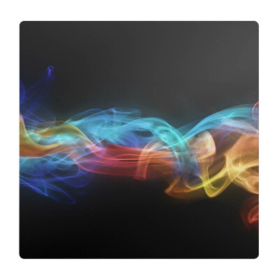 Mata pod fotel biurowy Kolorowe fale dymu