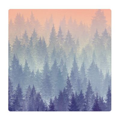 Podkładka pod krzesło obrotowe Mglista panorama lasu