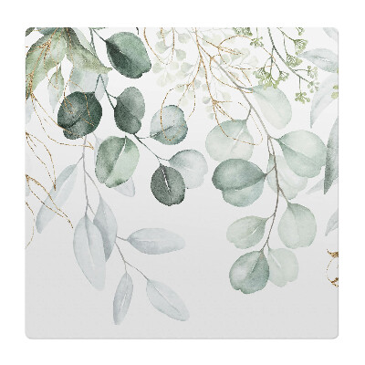 Podkładka pod krzesło obrotowe Akwarela liście gałązki