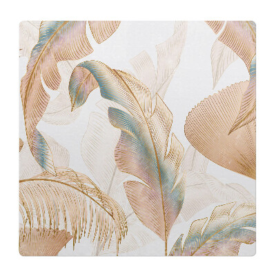 Mata pod fotel biurowy Delikatne liście