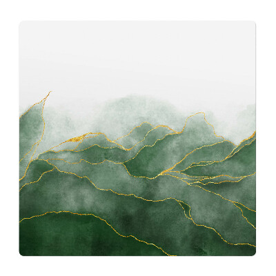 Mata pod fotel ochrona paneli Zielone fale sztuki