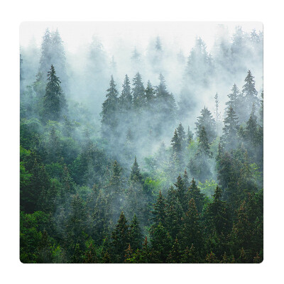 Podkładka pod krzesło obrotowe Mglisty las iglasty