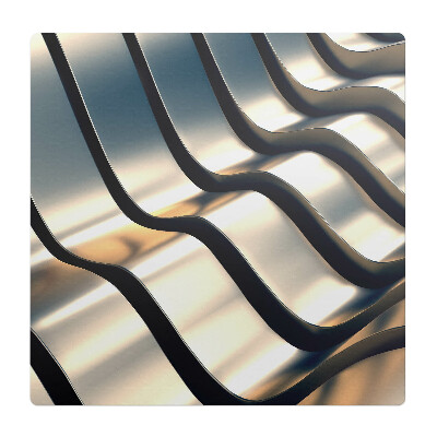 Mata pod fotel biurowy Faliste linie metalu