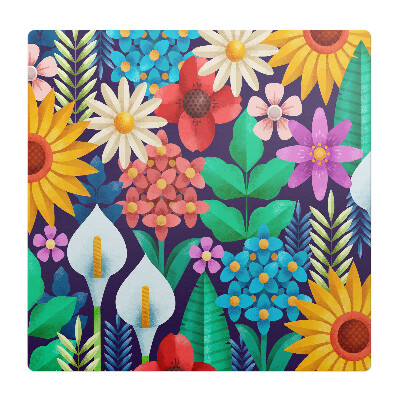 Podkładka pod krzesło obrotowe Kwiatowy wzór retro