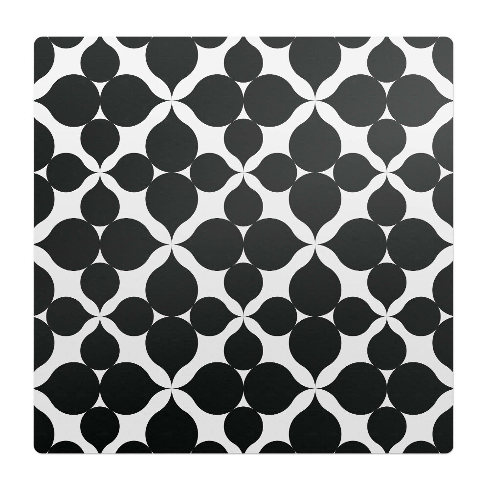 Mata na podłogę pod krzesło Geometryczny wzór kwiatowy
