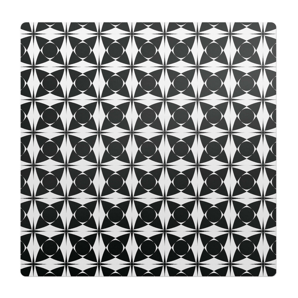 Mata pod fotel ochrona paneli Geometryczny wzór retro