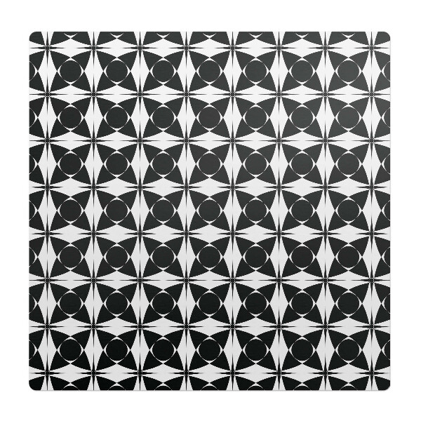 Mata pod fotel ochrona paneli Geometryczny wzór retro