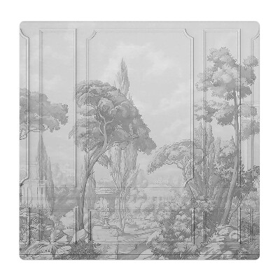 Podkładka pod krzesło obrotowe Krajobraz z drzewami