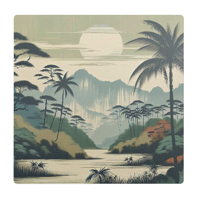 Mata pod fotel biurowy Tropikalny krajobraz