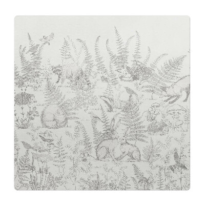 Mata pod fotel biurowy Leśne zwierzęta i paprocie